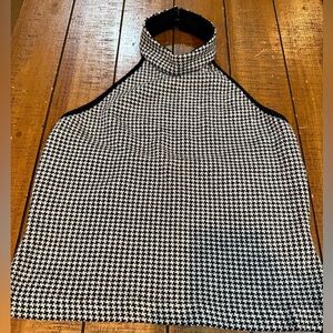 St. John Black and White Knit Halter Top
